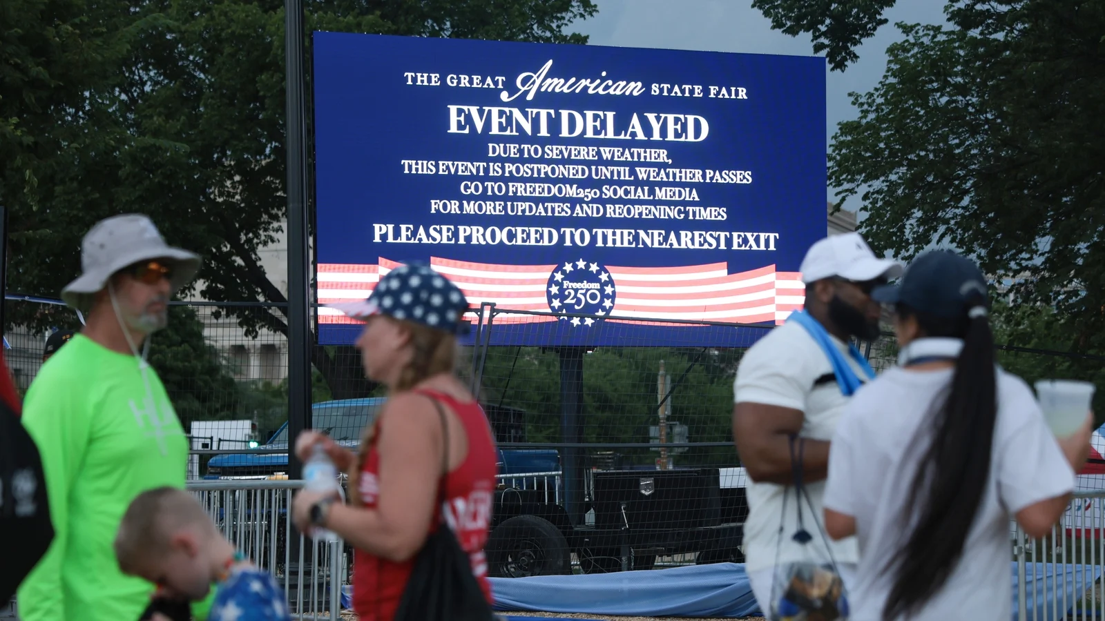 Severe Weather Disrupts Trump's 250th Celebration