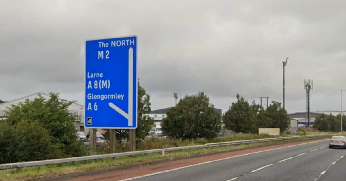Disruption on Northern Ireland's M2 Motorway