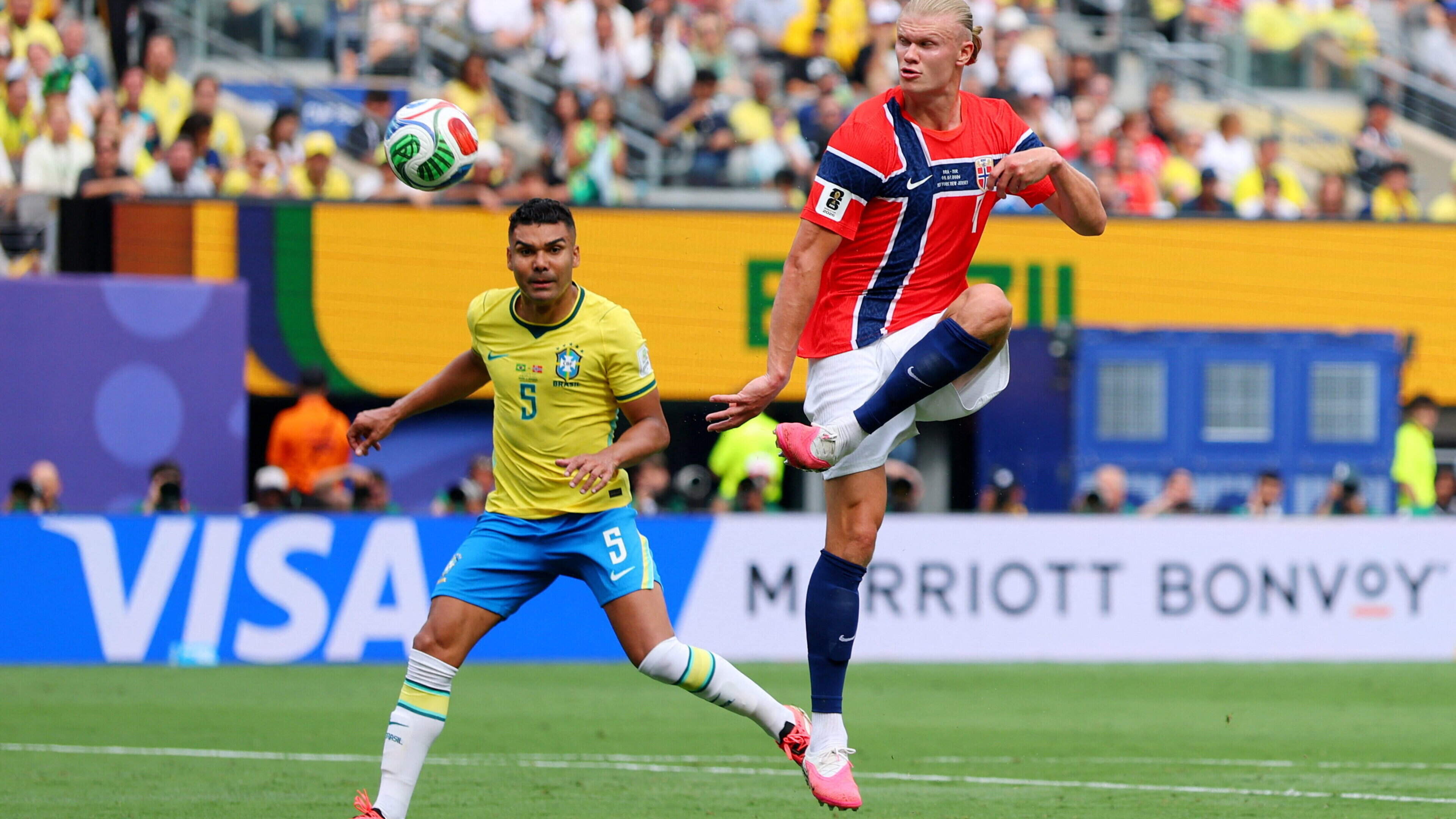 Haaland Scores as Norway Leads Brazil 1-0