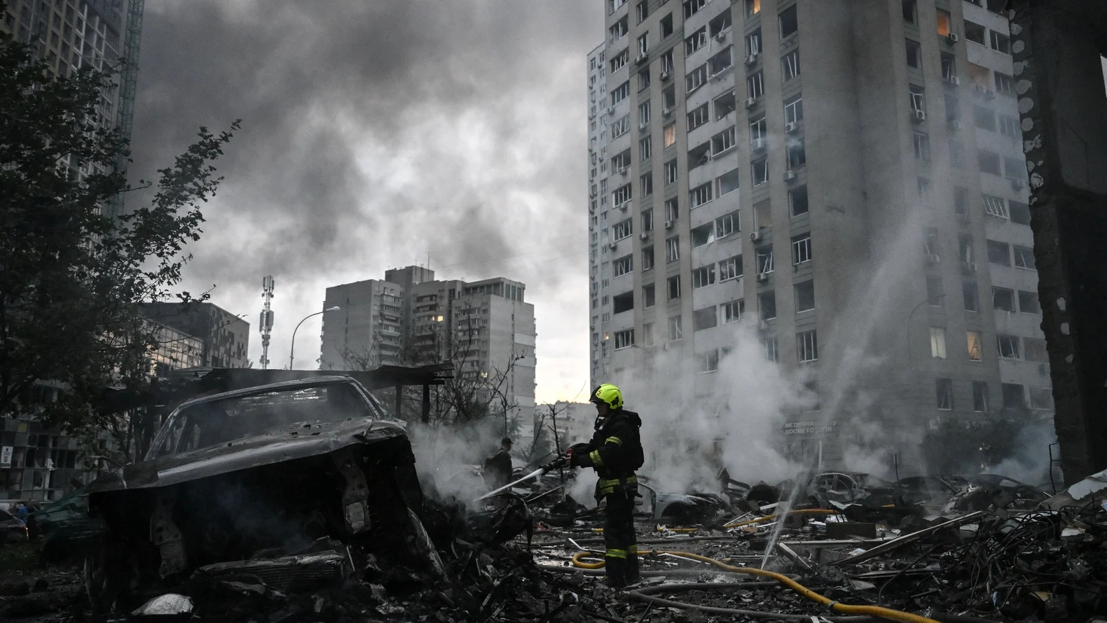 Russian attack on Kyiv kills eight ahead of NATO summit