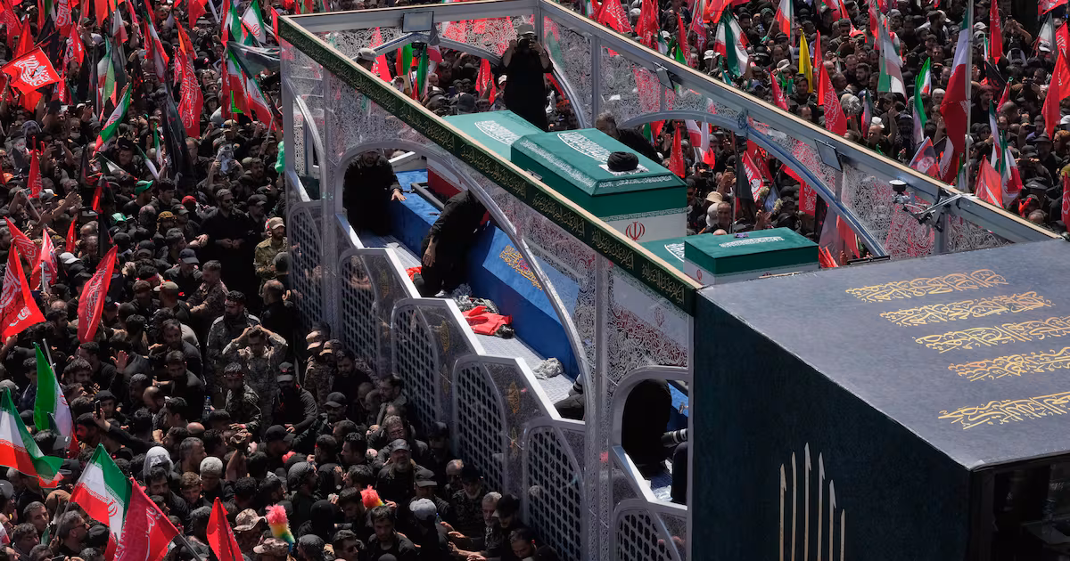Thousands attend funeral for Iranian leader Khamenei