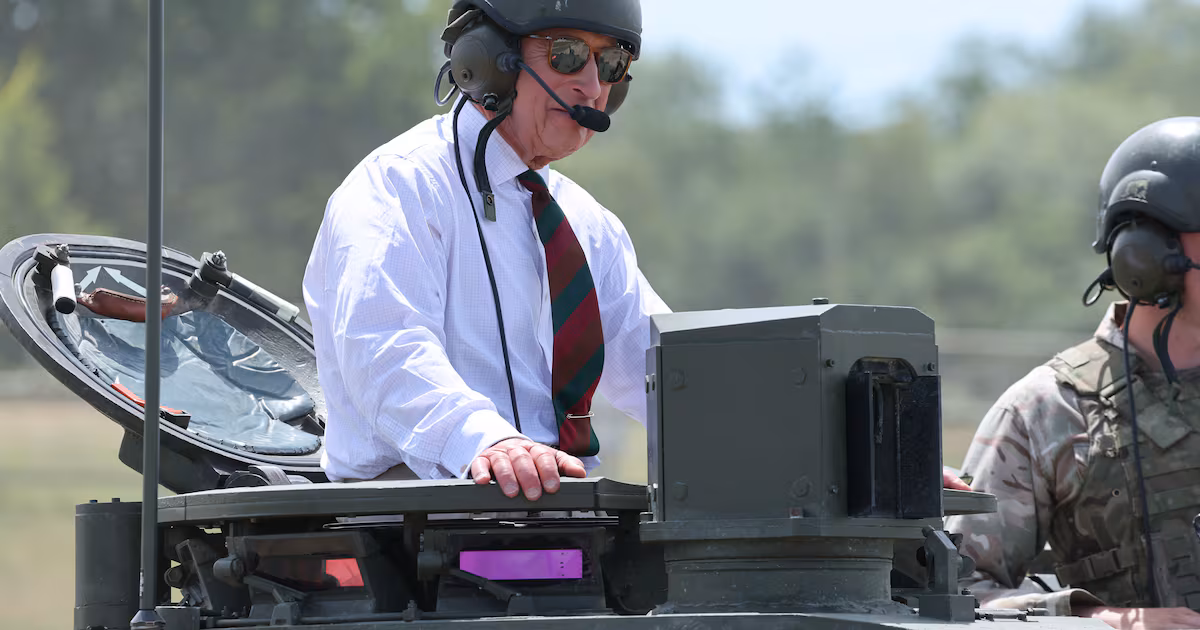 King Charles Visits Royal Tank Regiment