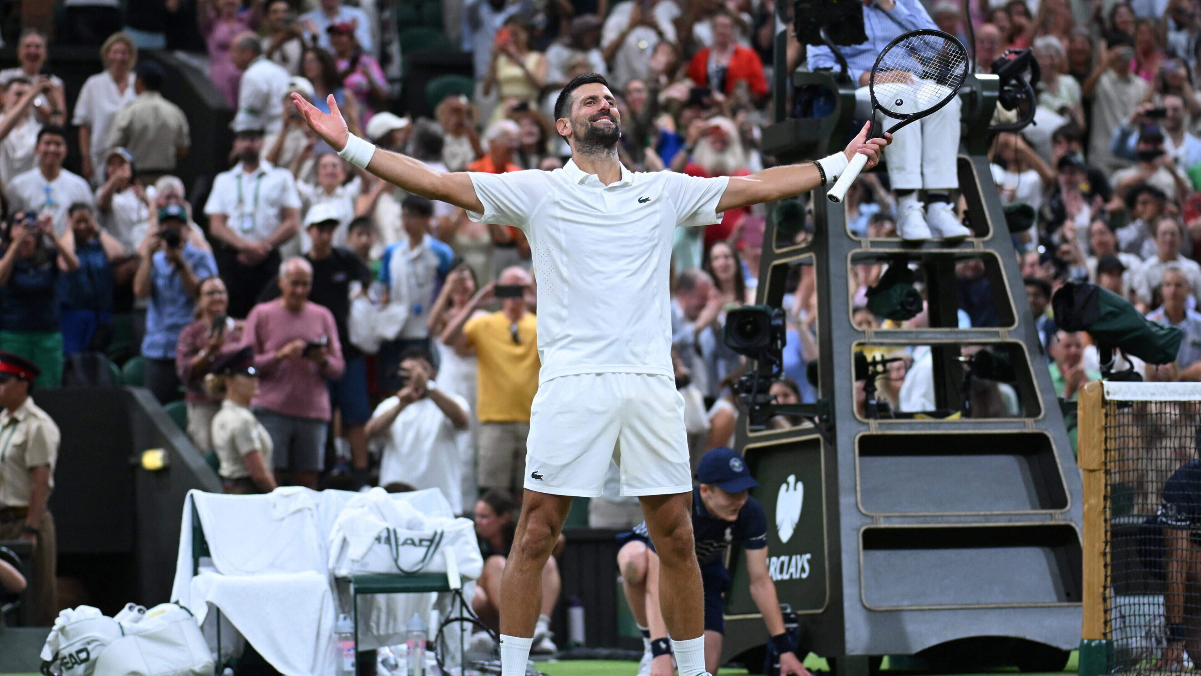 Djokovic Wins Longest Wimbledon Quarter-Final