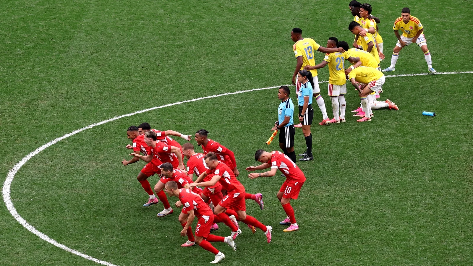 Switzerland wins shootout against Colombia