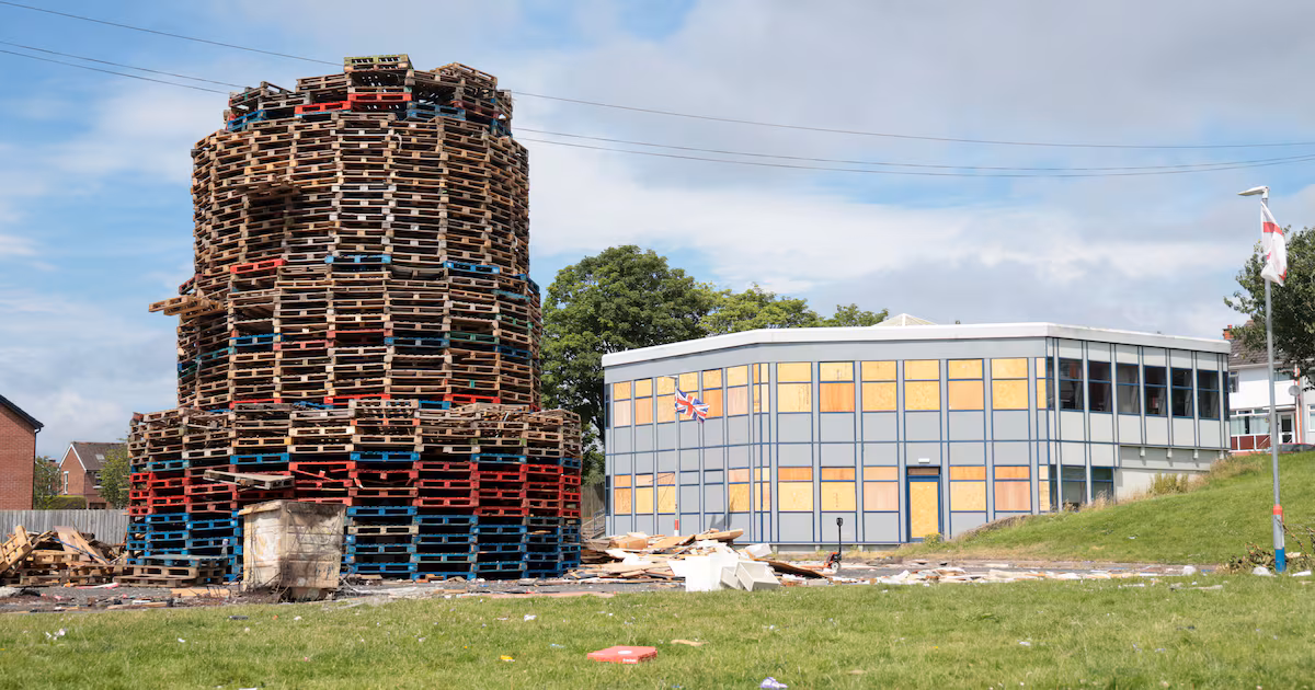 Bonfire Builders Blame Education Authority in Belfast