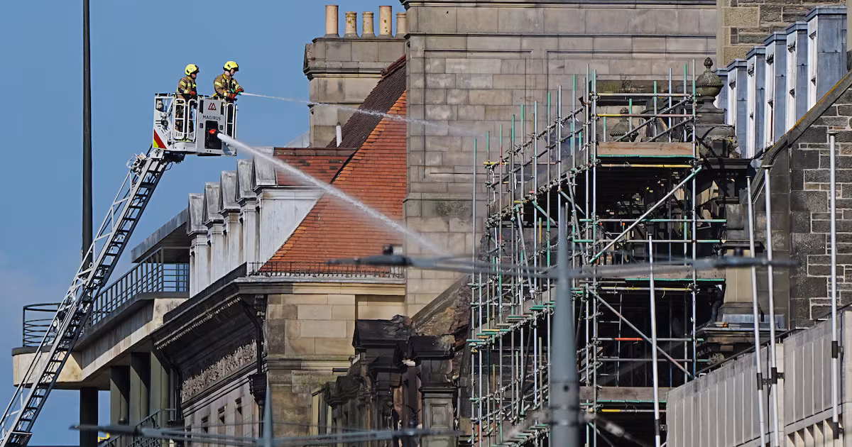 Fire Guts Historic Building on Princes Street