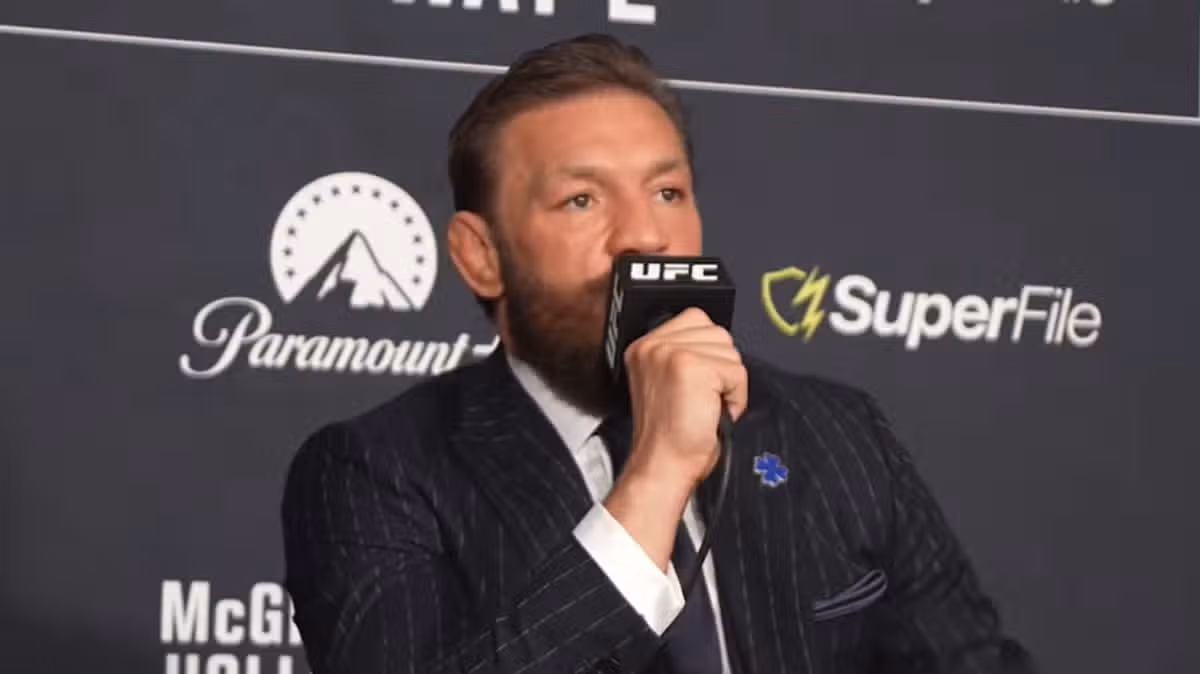 McGregor and Holloway Face Off at UFC 329 Press Conference