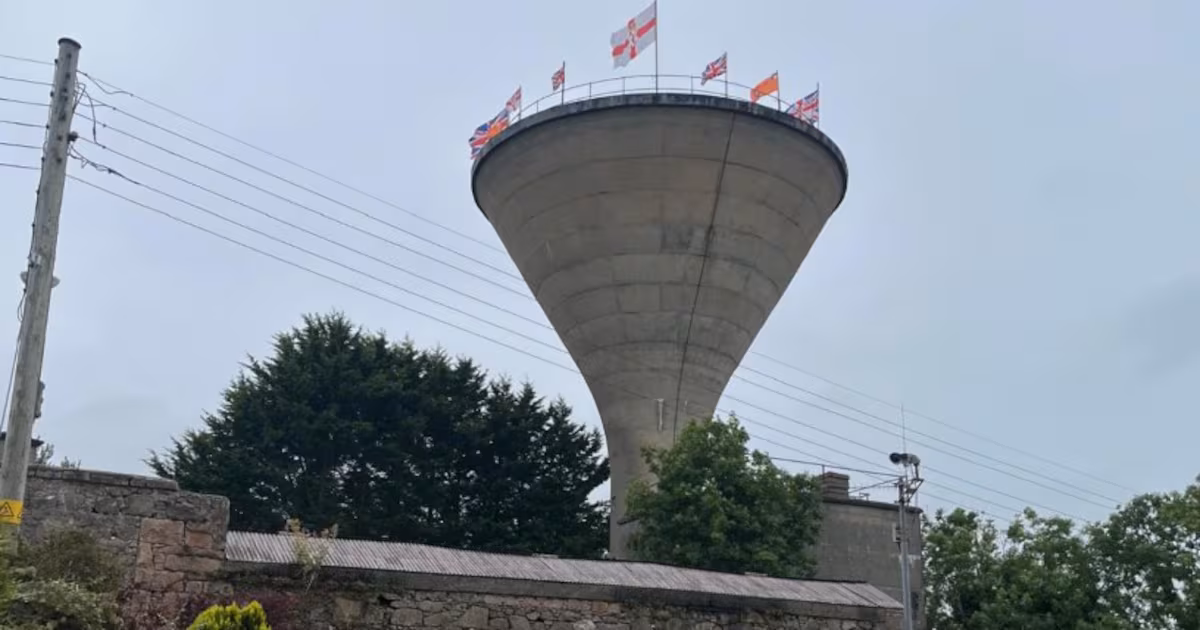 Flags Return to Rathfriland Water Tower
