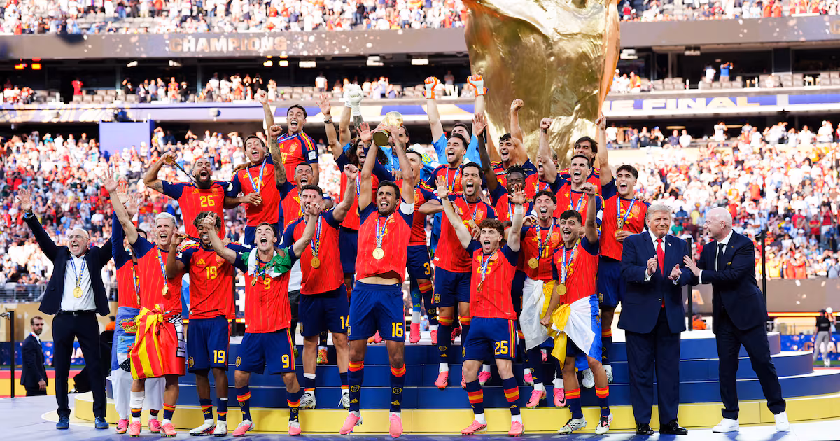 Donald Trump attends Spain World Cup celebrations