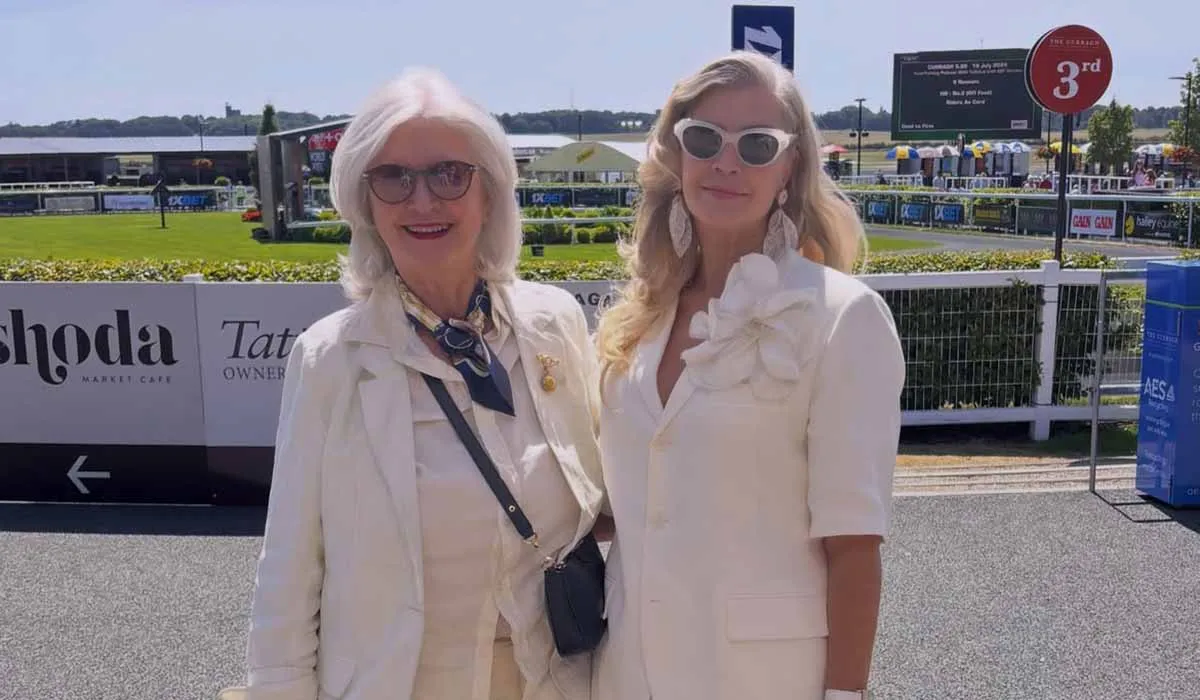 Yvonne Connolly Enjoys Race Day with Family