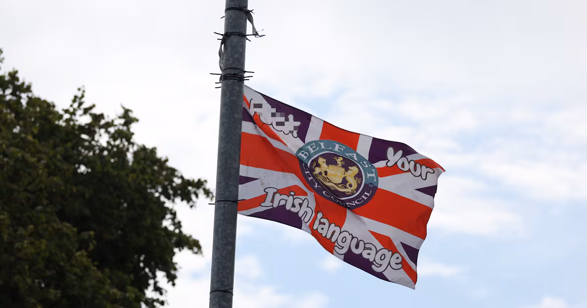 Language rights group demands removal of anti-Irish flags