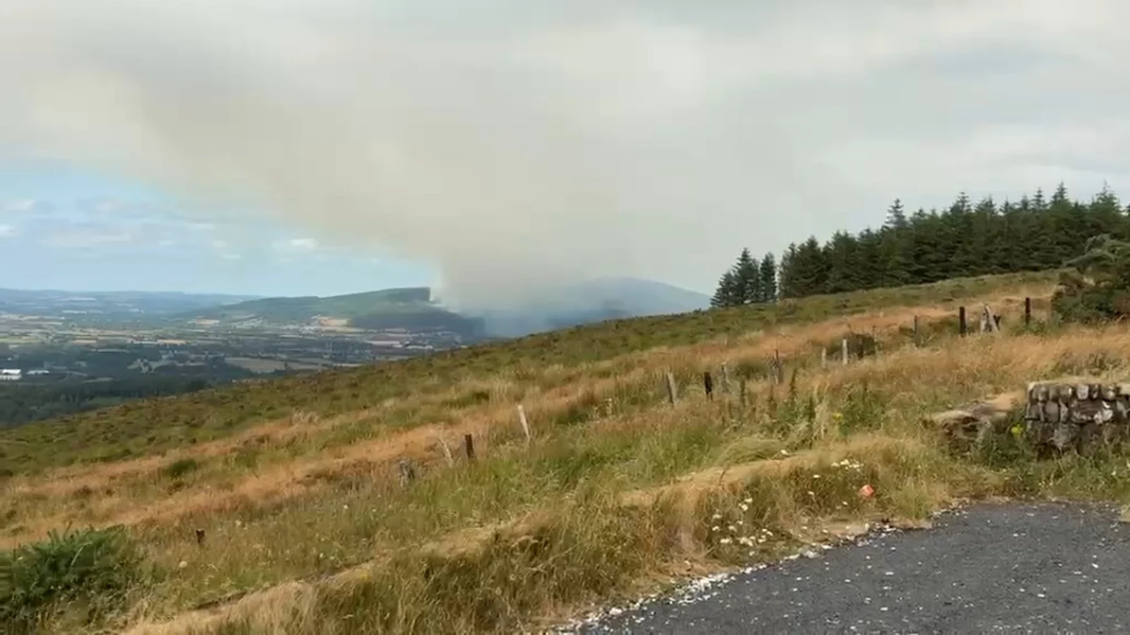 Crews Monitor Wildfire on Slievenamon