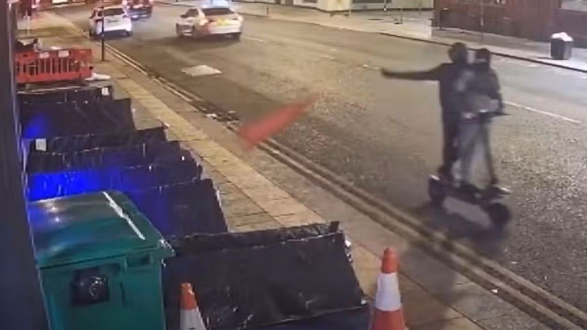 E-scooter thugs attack sleeping homeless man