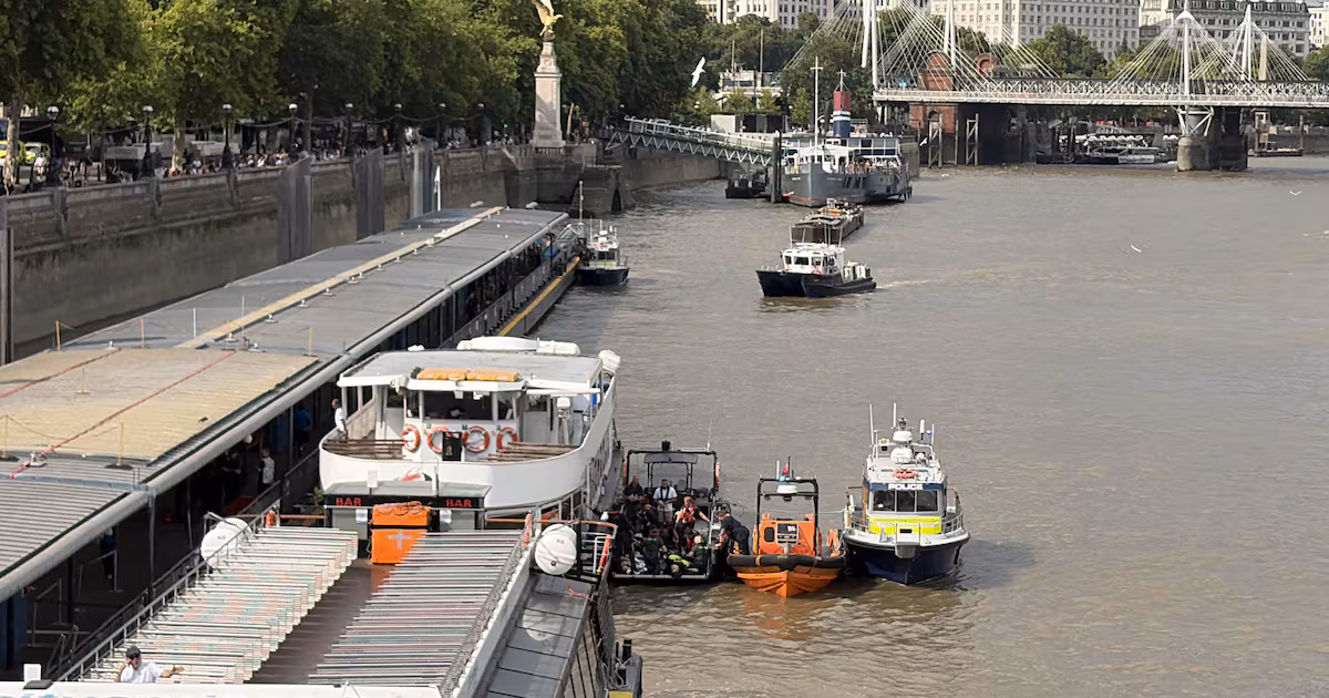 Police vessel crashes on Thames near Westminster Bridge