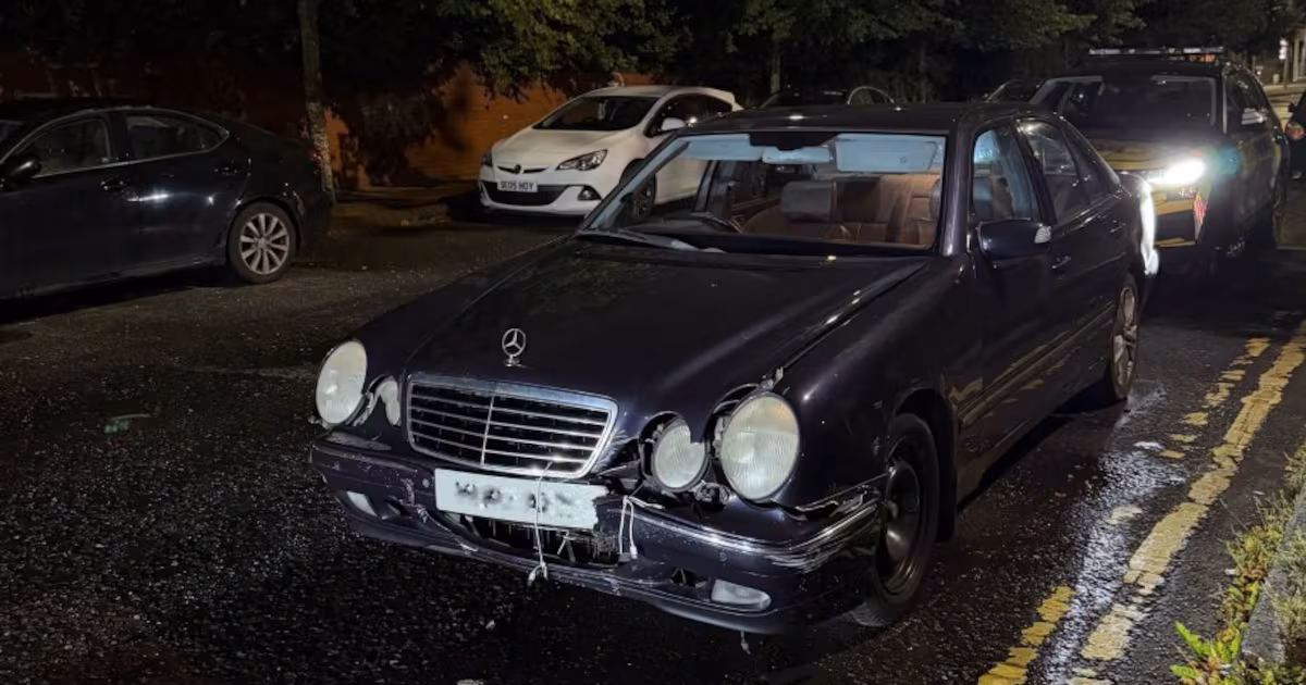 Police Stop Driver With Bumper Held By USB Cables