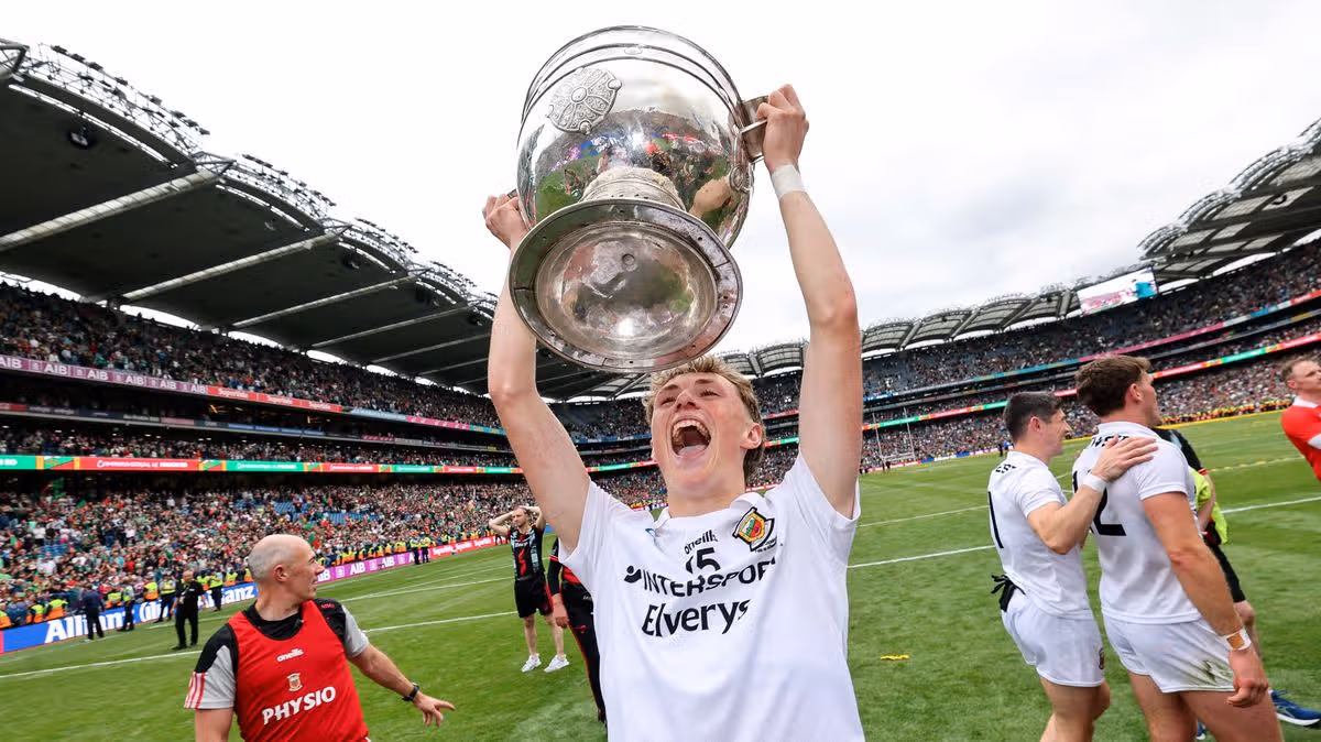 Kobe McDonald celebrates Mayo's All-Ireland final win