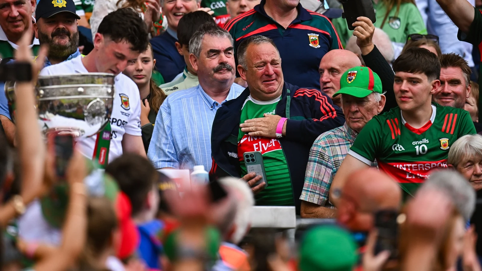 Mayo fan celebrates All-Ireland football victory