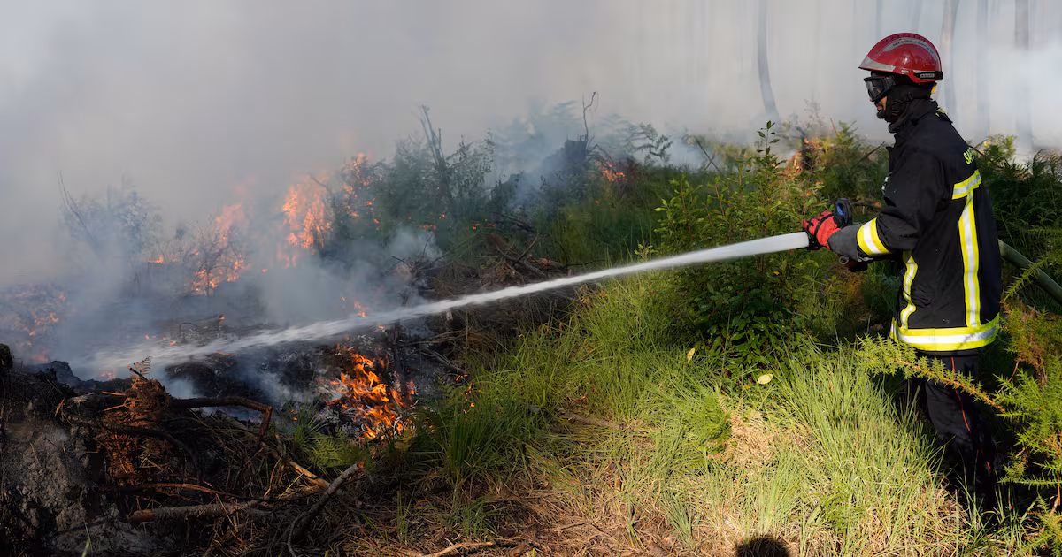 French Wildfire Stabilized Amid Rising Temperatures