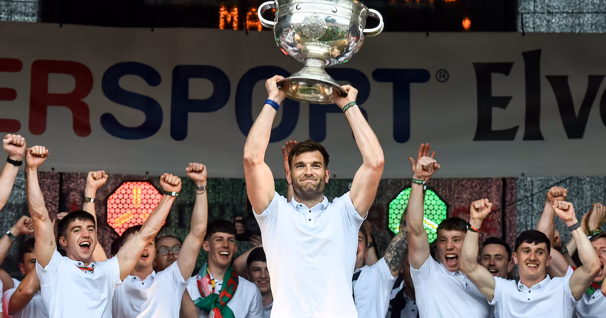 Aidan O'Shea Celebrates Mayo's All-Ireland Victory