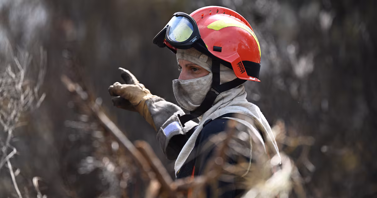 Firefighters Control Wildfire Hot Spots in France