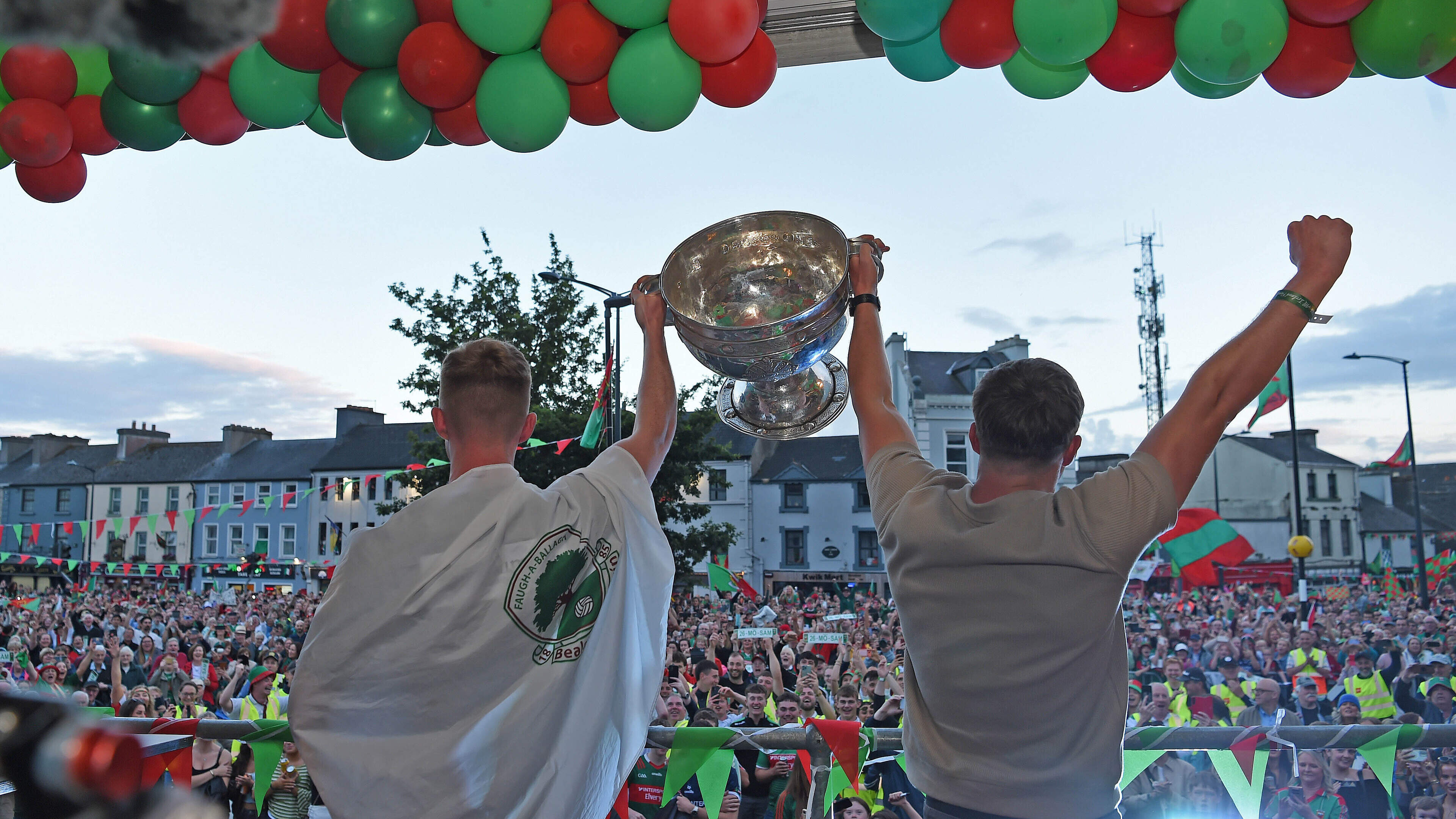 Andy Moran Celebrates Sam Maguire Return to Mayo