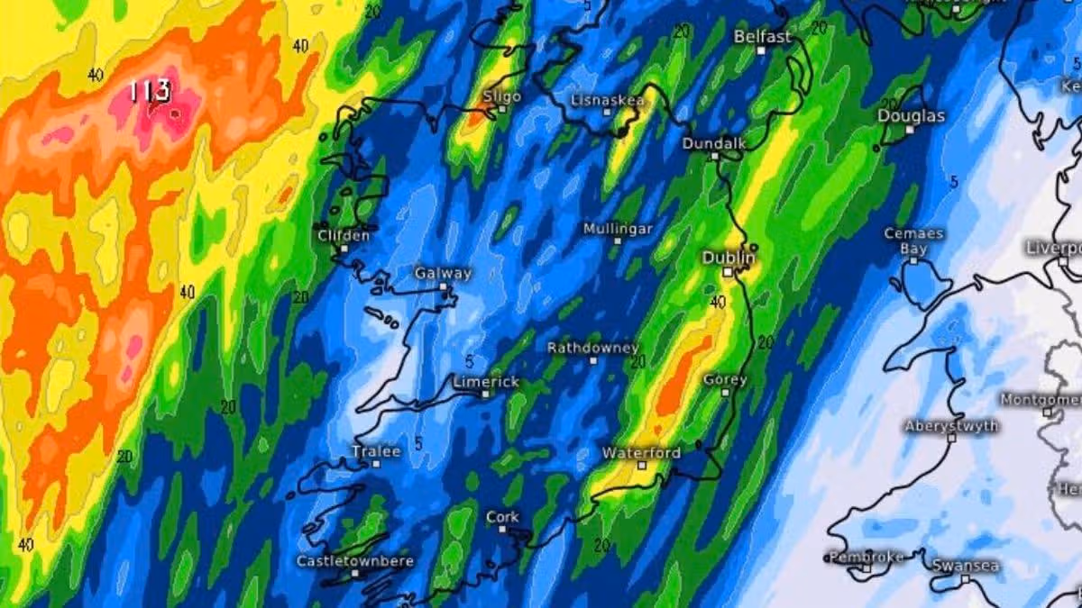 Ireland Thunderstorm Tracker Warns of Surface Flooding