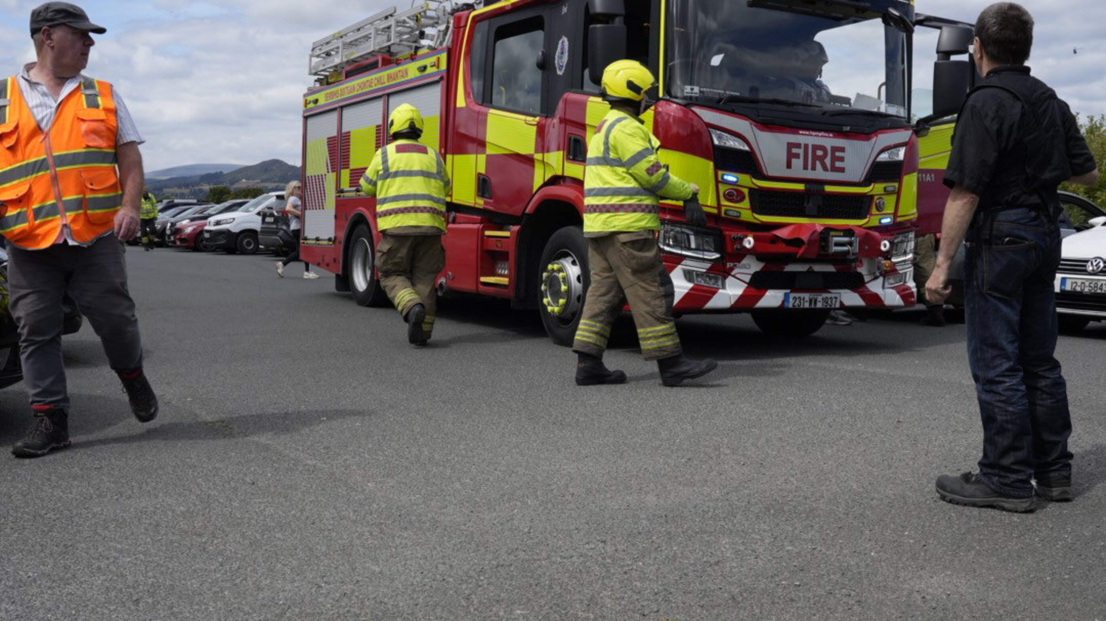 Helicopter Aids Fire Control Before Bray Air Display