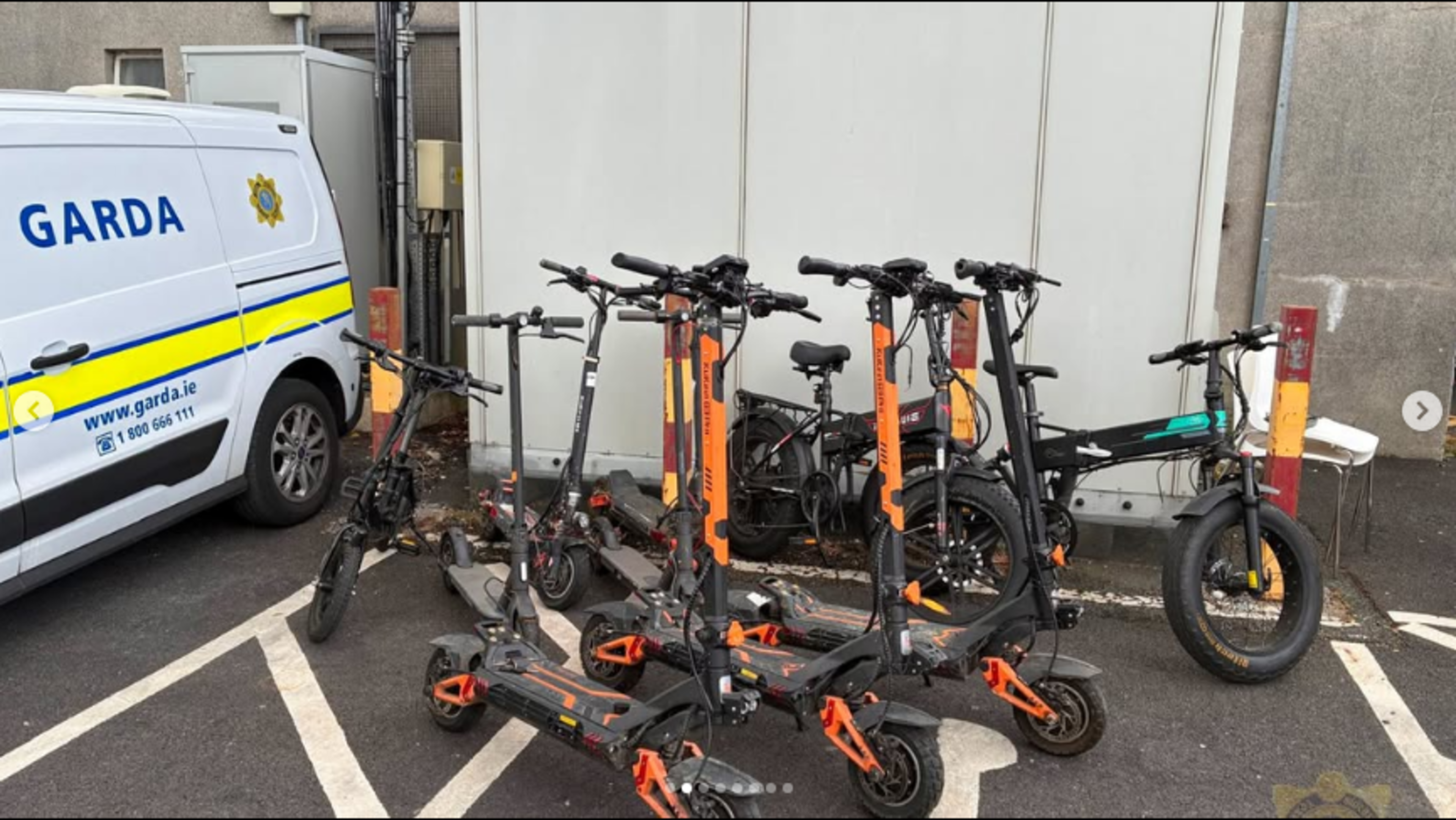 Gardaí Seize 166 E-Bikes and E-Scooters