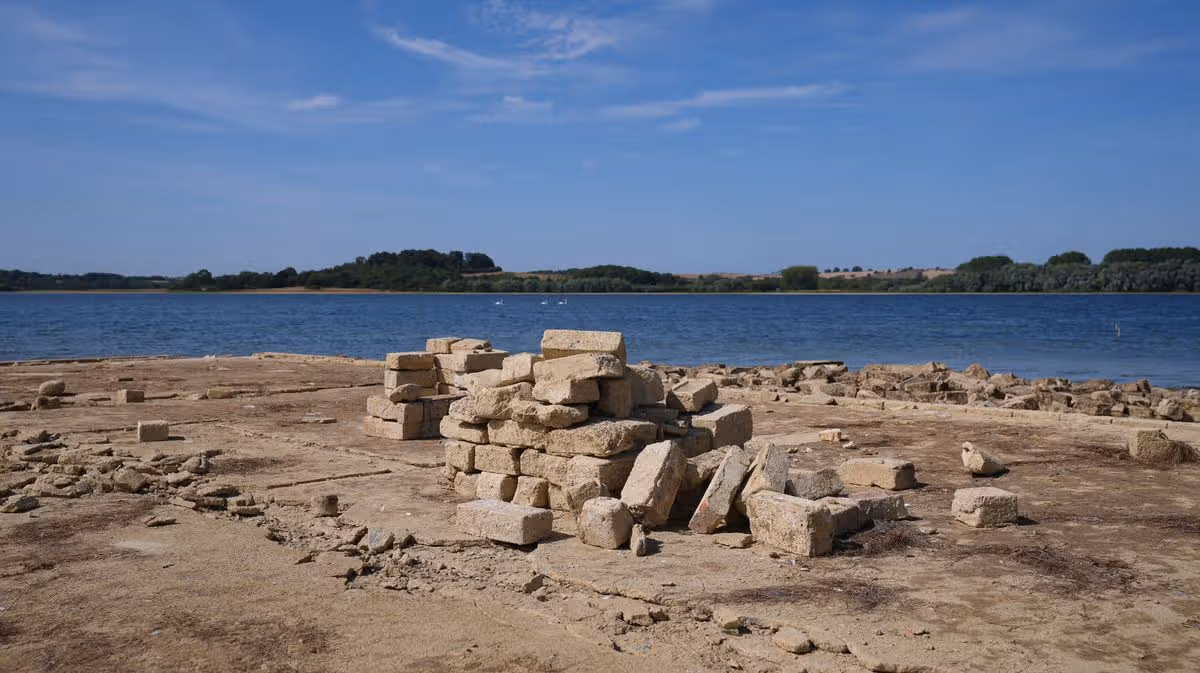 Lost village revealed under reservoir due to drought
