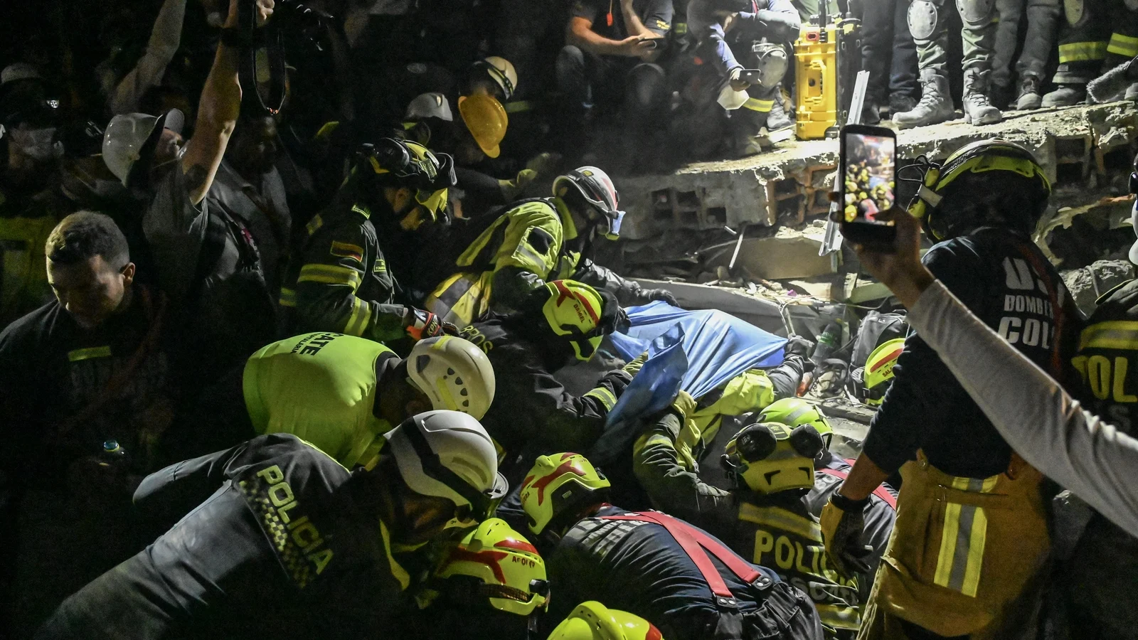 Colombia Rescues Woman After Major Earthquake