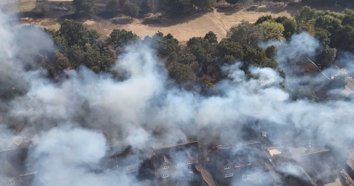 Huge Fires Tear Through Homes in West Midlands