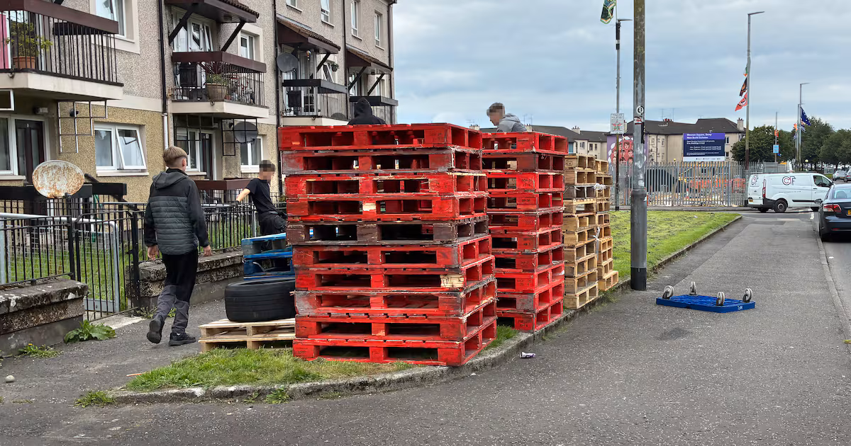 Gas pipeline prompts Derry bonfire material removal