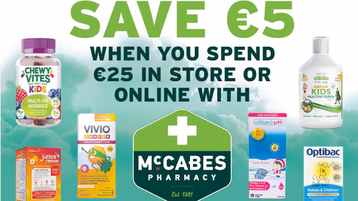 Save €5 at McCabes Pharmacy