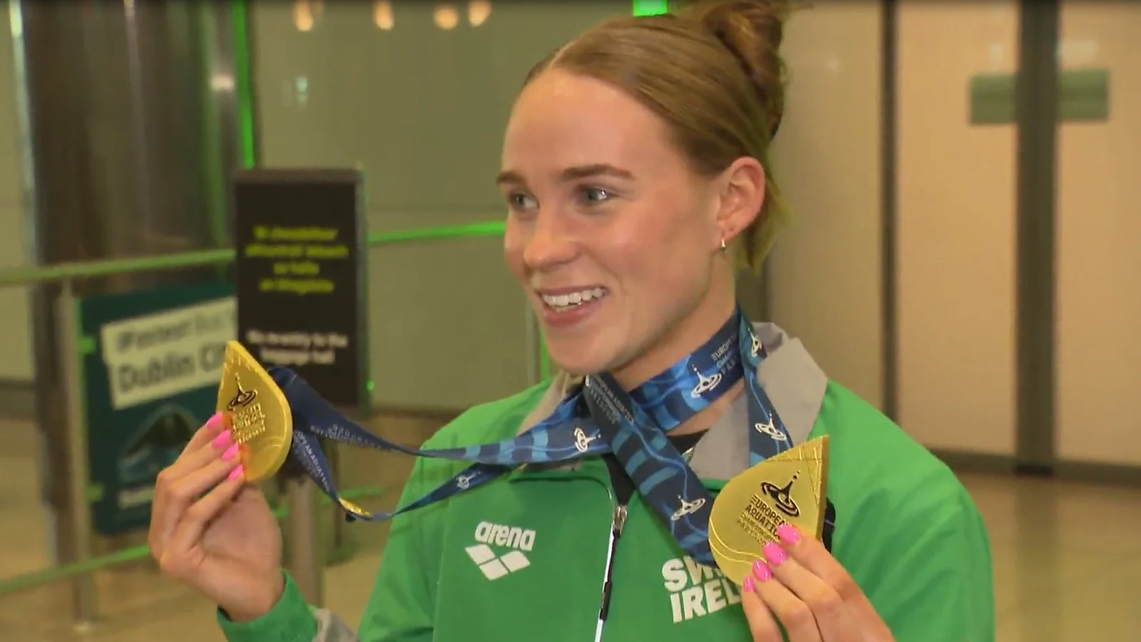 Ellen Walshe Returns Home After Double Gold