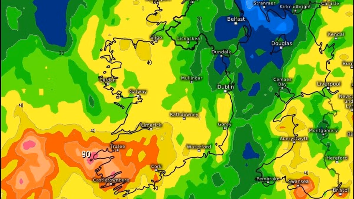 Ireland Weather Forecast Predicts Heavy Showers