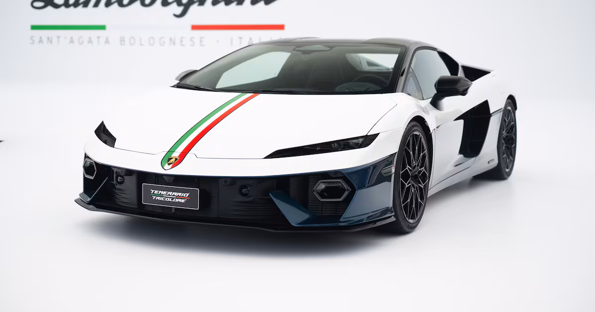 Lamborghini Unveils Temerario Tricolore Supercar