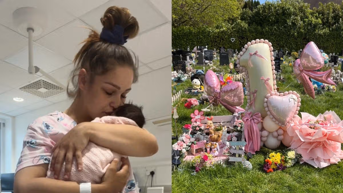 Mother's grief after childbirth tragedy and grave vandalism