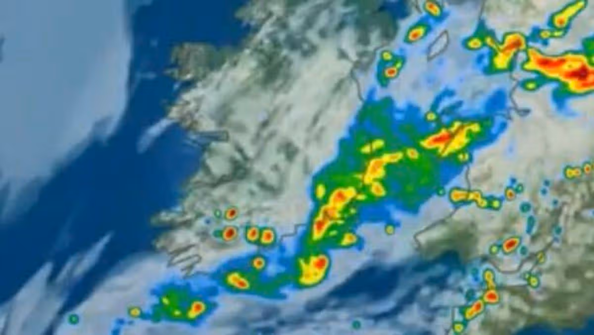 Ireland Thunderstorm Warning for Six Counties