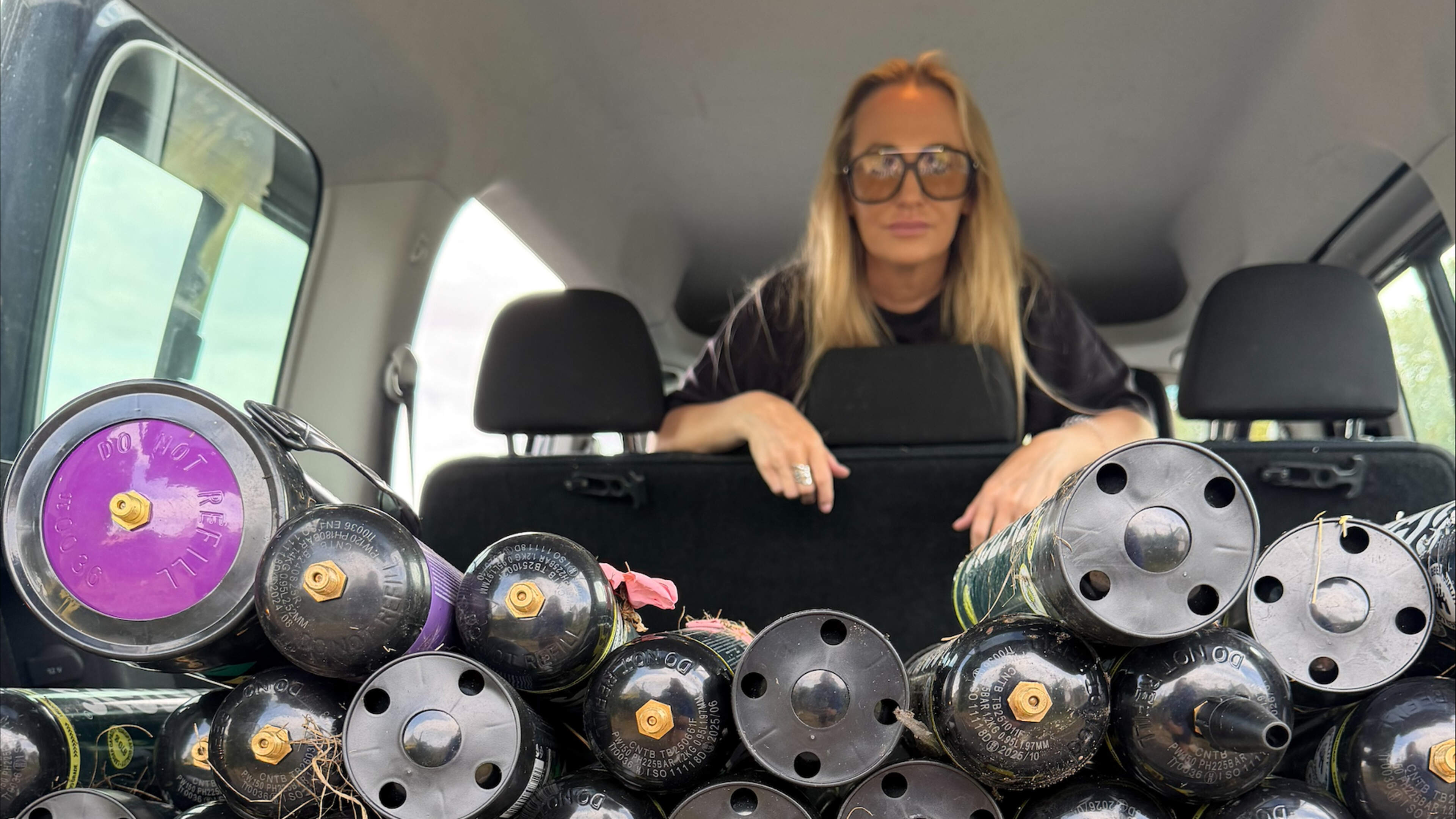 Politician discovers 200 laughing gas canisters