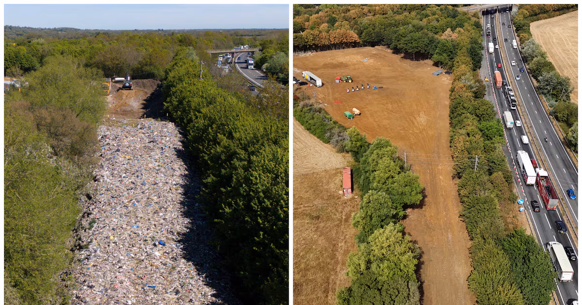 Illegal waste dump clean-up near River Cherwell completed