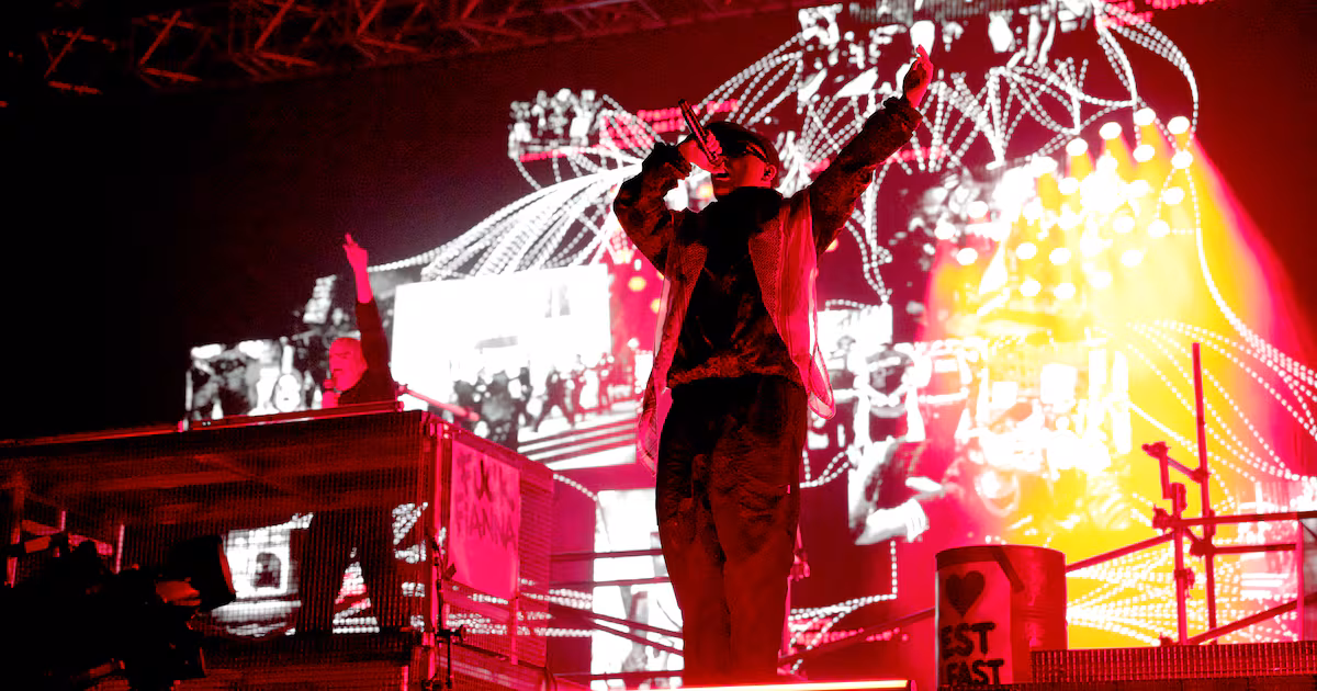 Kneecap Performs at Reading Festival