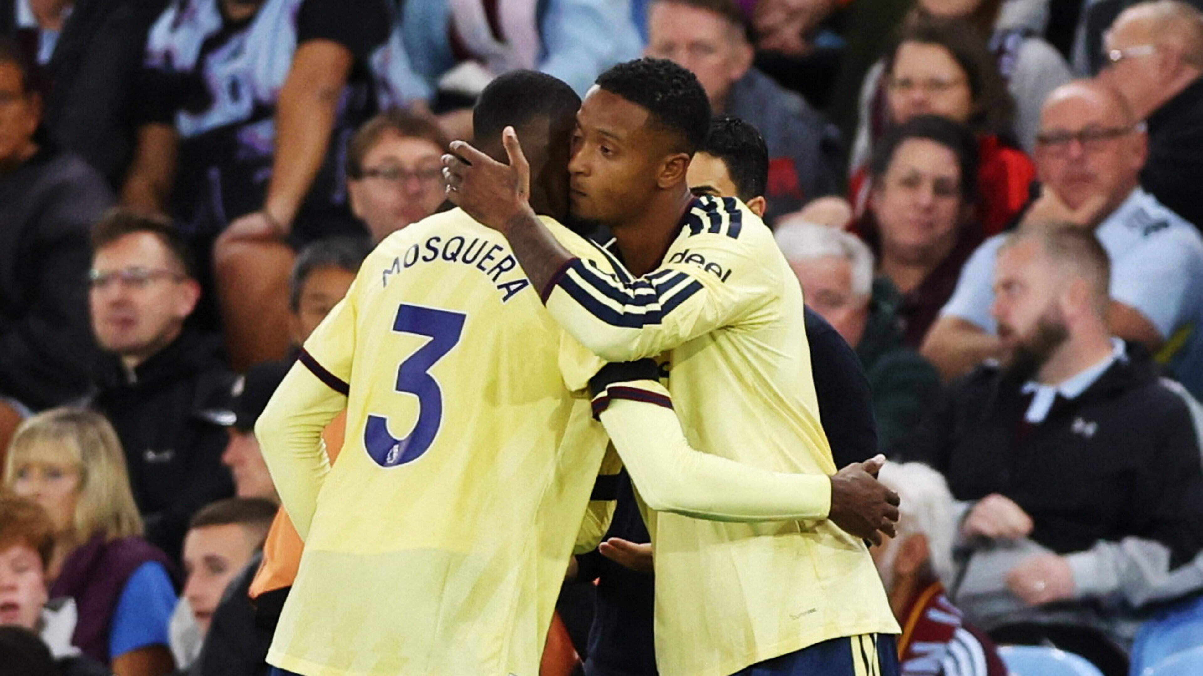 Arteta explains Mosquera's substitution at Villa Park