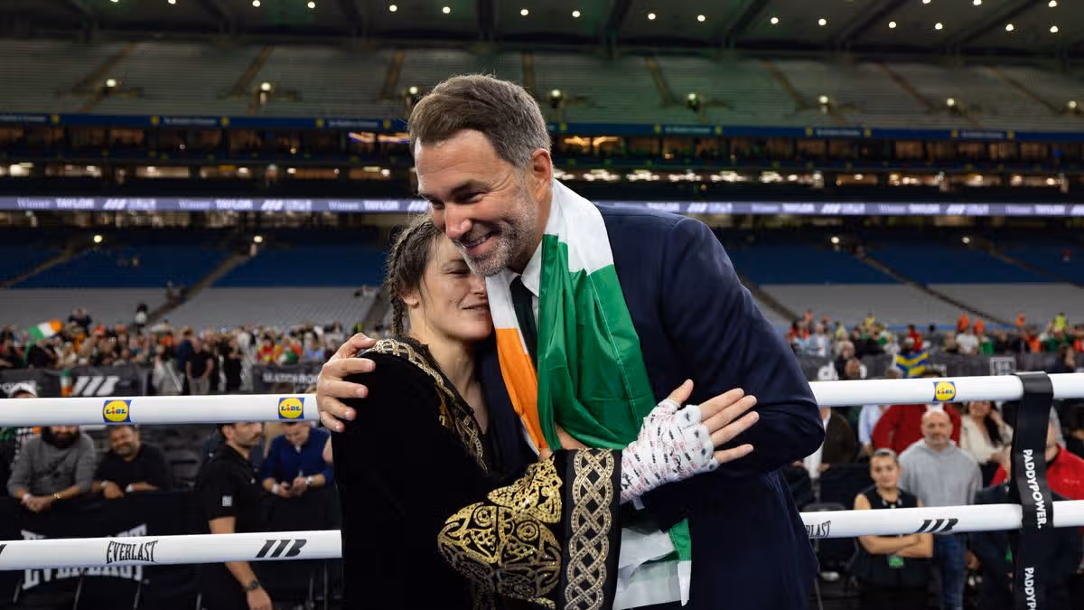 Eddie Hearn honors Katie Taylor's career achievement