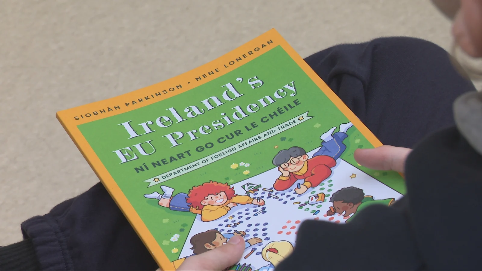 Sixth Class Pupils Receive EU Presidency Book