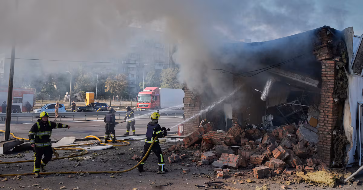 Russian Drones Target Kyiv Petrol Stations