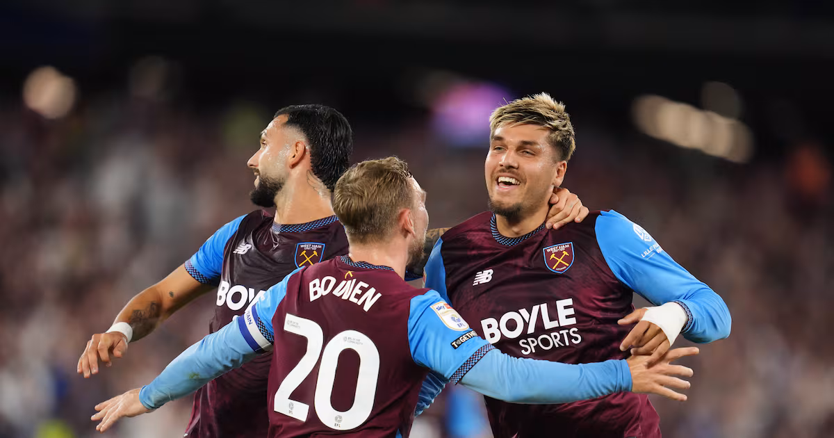 West Ham tops Championship after 6-0 win