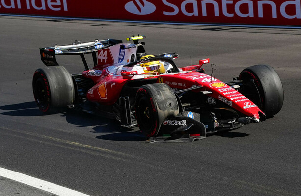 Hamilton Crashes During Spanish Grand Prix Practice