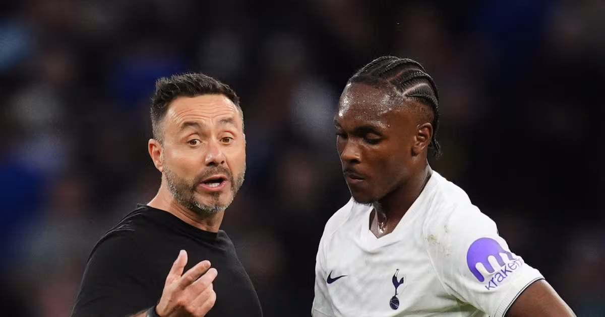 De Zerbi supports Mathys Tel amid Spurs' goal drought