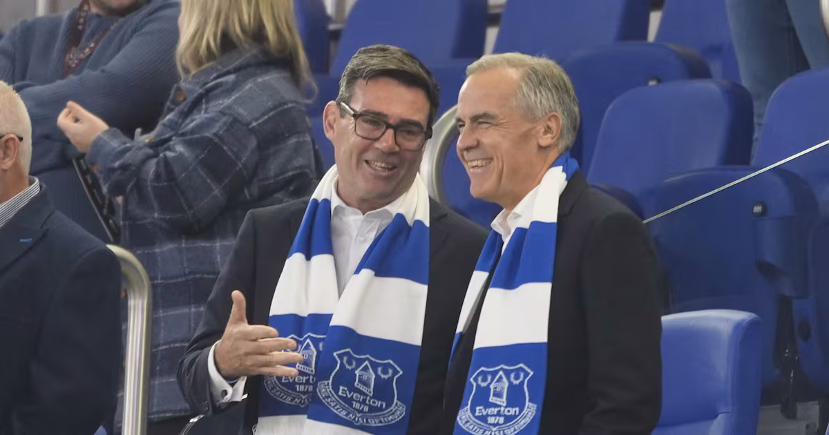 Andy Burnham Meets Canadian PM Mark Carney at Everton