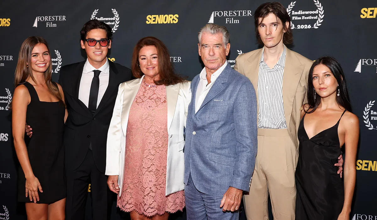 Pierce Brosnan Supports Son Paris at Film Premiere